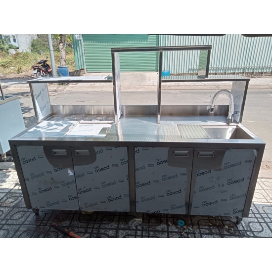 QUẦY PHA CHẾ 1 THÙNG ĐÁ 1 CHẬU RỬA