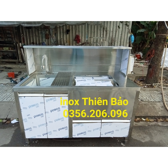 QUẦY PHA CHẾ 1400x600x850 có ốp lưng